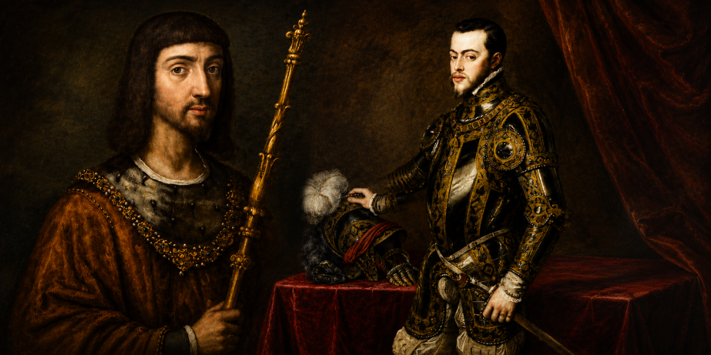 Manuel I de Portugal y Felipe II de España